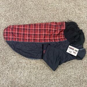 NWT Ultra Paws Dog Coat Warm Ultra Reflective Comfort Coat Red Plaid Size 4XL